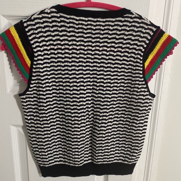 ZARA multi colored graphic knit top, size M - Picture 4 of 4